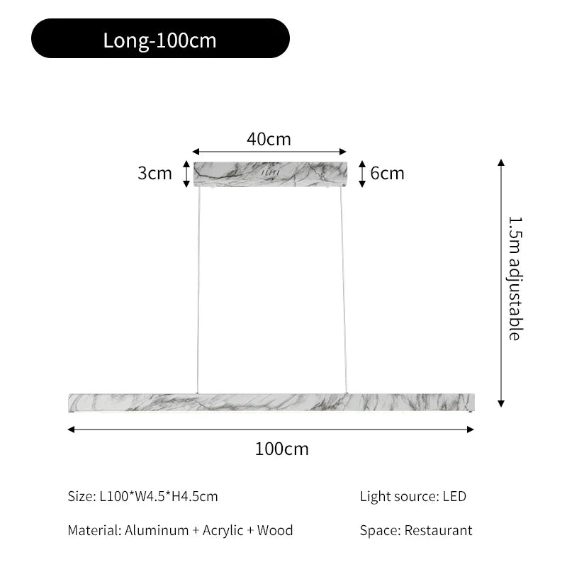 Afralia™ Square Marble Chandelier: Nordic Modern Living Room Pendant Light & Dining Lamp