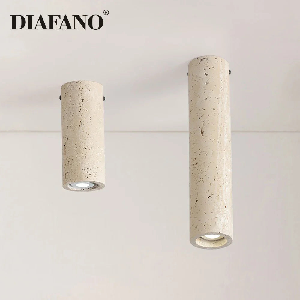 Afralia™ Yellow Cave Stone LED Ceiling Lamp for Wabi-sabi Home Decor