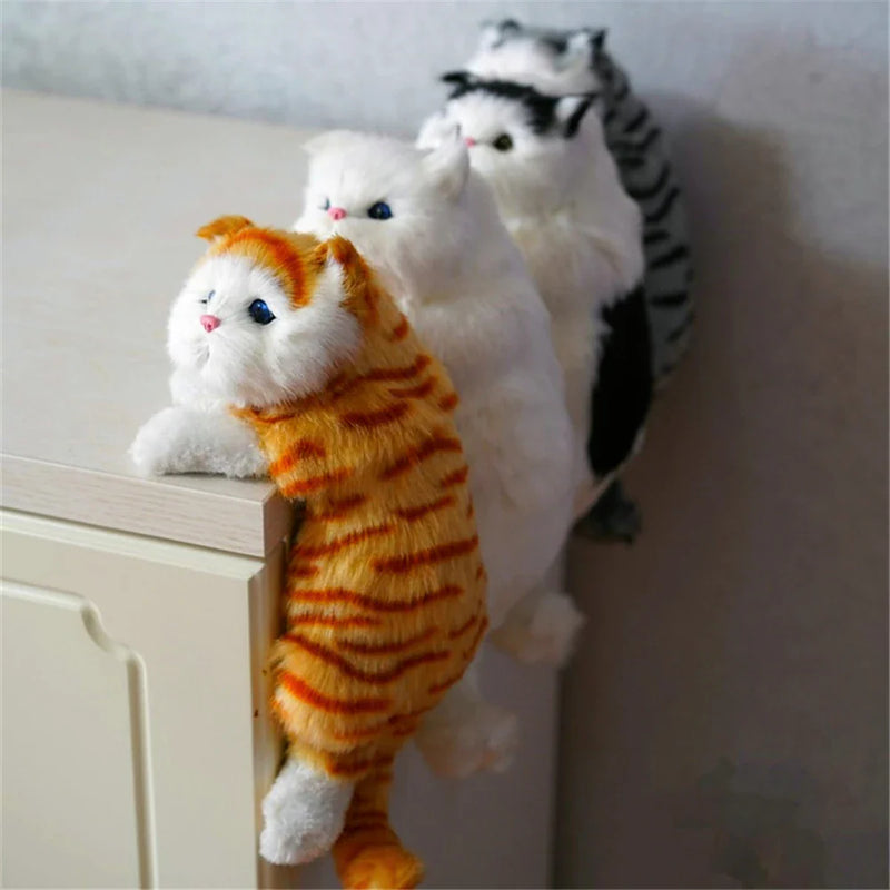 Afralia™ Hanging Cat Plush Doll Figurine Home Decoration Model