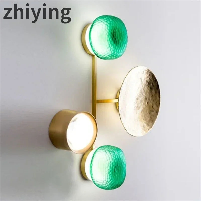 Afralia™ Modern Nordic LED Glass Wall Lamp for Bedroom Living Room Decor