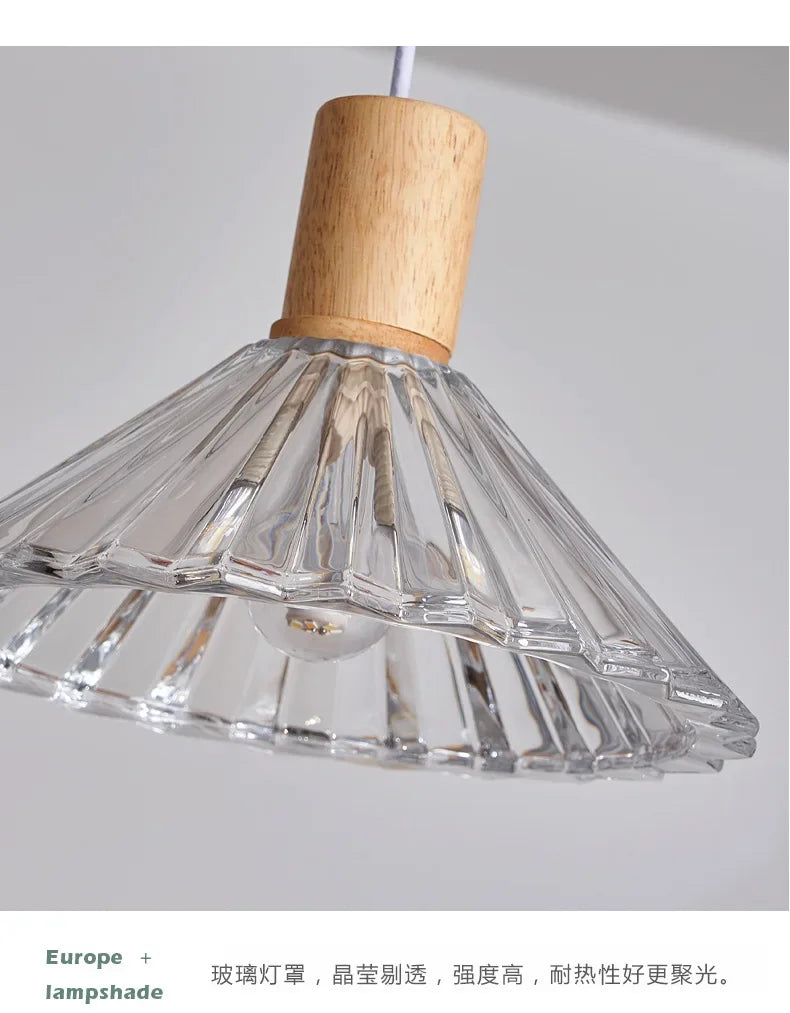 Afralia™ Retro Glass Pendant Lamp for Bedroom, Study, Living Room, Dining Table Decor