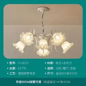 Afralia™ LED Flower Chandelier: French Retro Style for Bedroom, Living Room, Restaurant