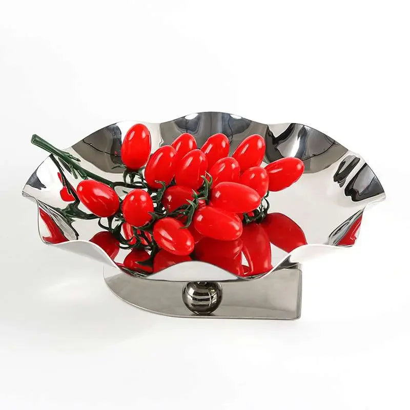 Afralia™ Stainless Steel Decorative Fruit Tray, Scandinavian Style Art Tray
