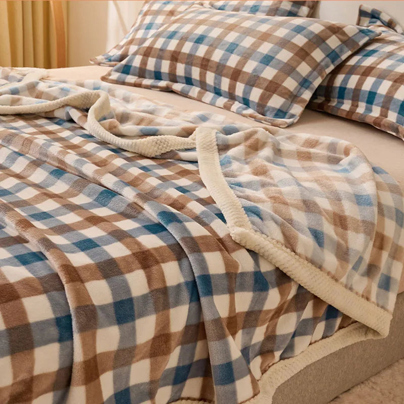 Afralia™ Japanese Milk Velvet Blanket: Soft, Thick, and Cozy for All Seasons