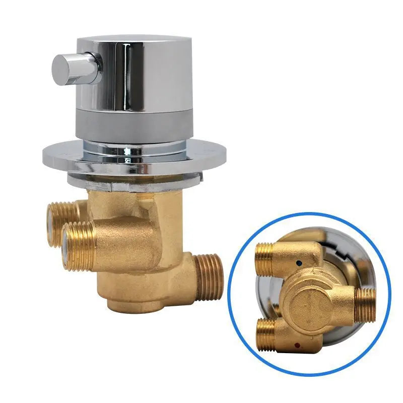 Afralia™ Thermostatic Brass Shower Faucet Wall Mounted Mixer Tap with Hot/Cold Water Control