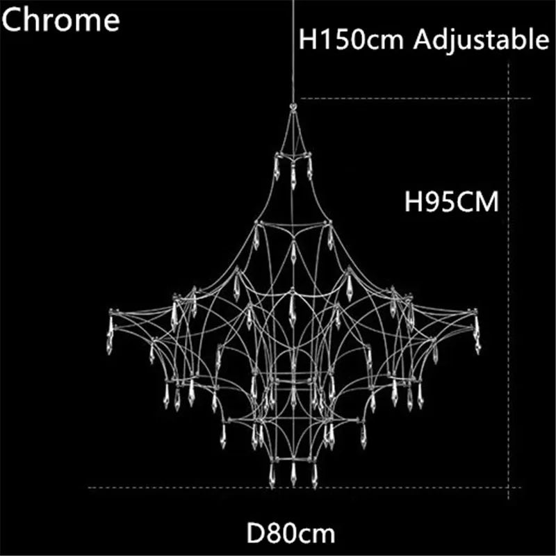 Afralia™ Crystal Chandelier LED Modern Light for Romantic Living Room & Villa