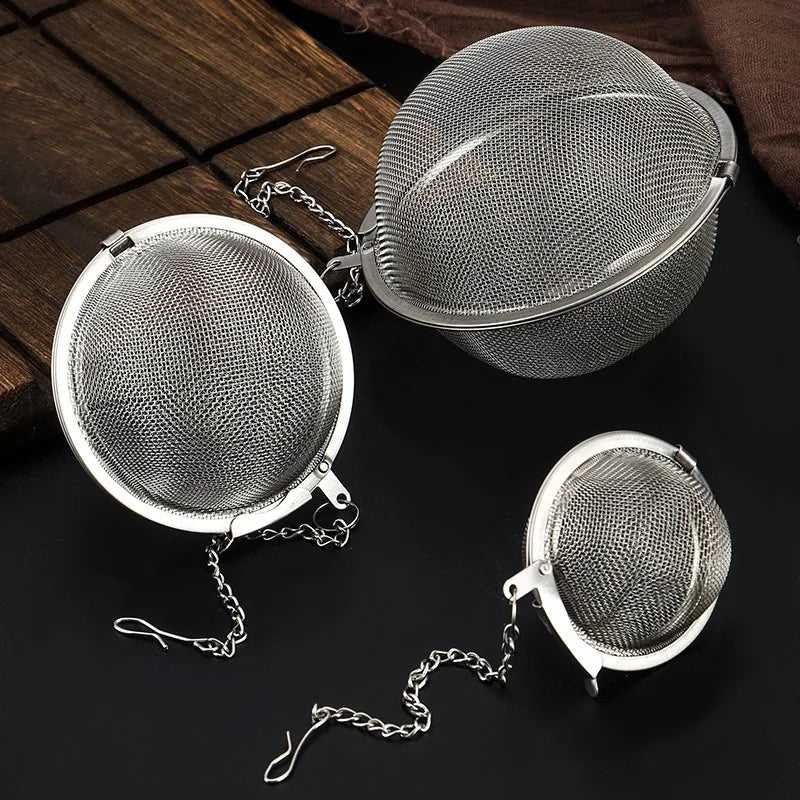 Afralia™ Stainless Steel Tea Infuser Sphere Strainers with Hook - Set of 3