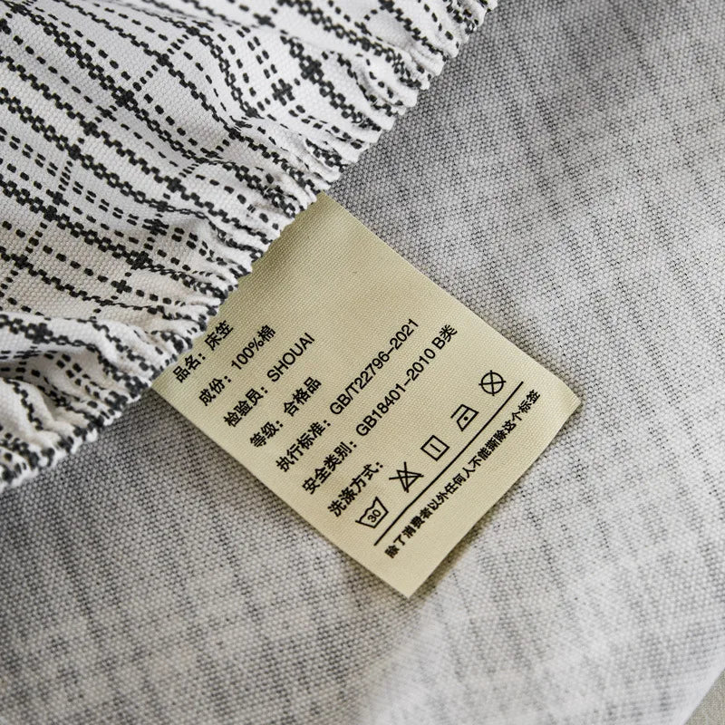 Afralia™ Coarse Cotton Queen Fitted Sheet: Comfortable, Durable Maternal Child Bedding