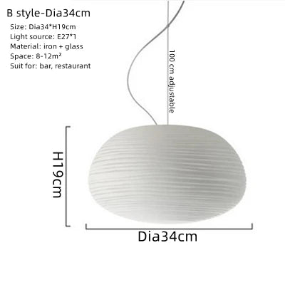 Afralia™ Glass Cocoon Pendant Light for Kitchen Dining Study Room, LED Hanging Lamp