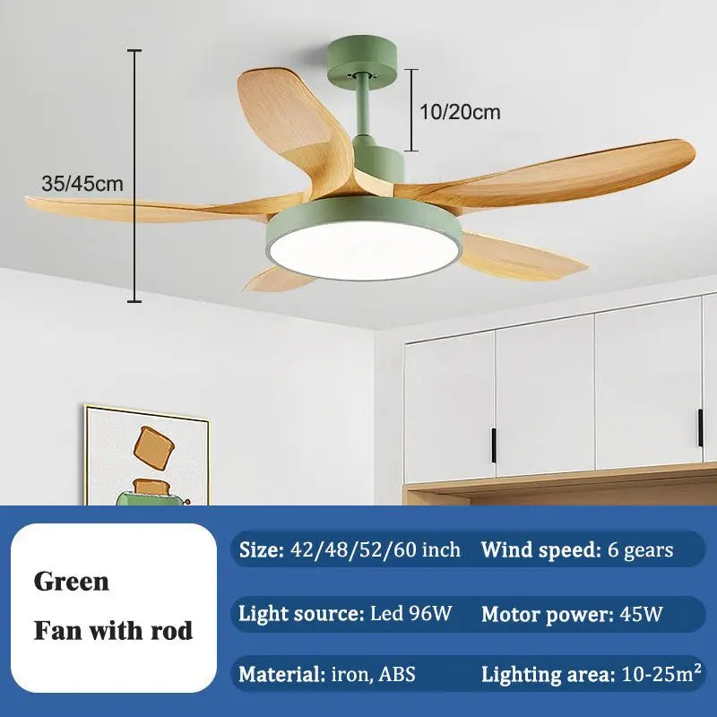 Afralia™ 52" DC Ceiling Fan Light Remote Control LED Living Bedroom 220V 110V