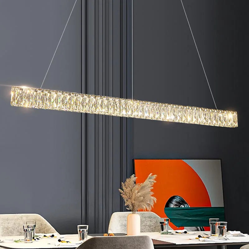 Afralia™ Modern Crystal Chandelier LED Pendant Lamps for Luxury Interior Decoration