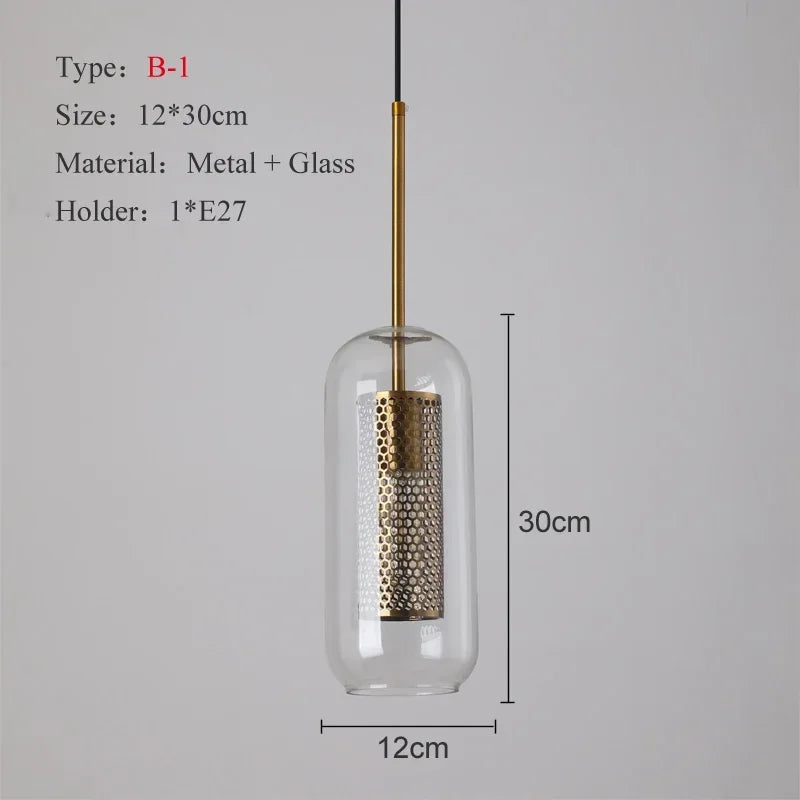 Afralia™ Nordic Glass Pendant Light for Kitchen Coffee Bar Dining