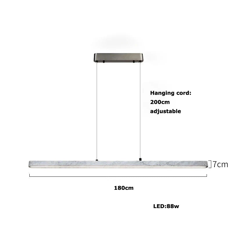 Afralia™ LED Natural Marble Hanging Chandelier for Dinning Room