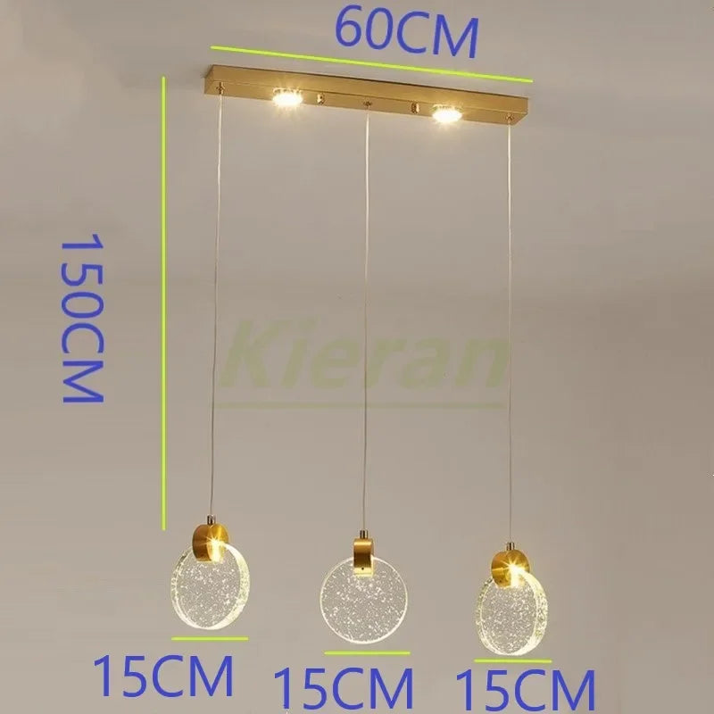 Afralia™ Crystal LED Chandelier: Modern 5head Highlight for Bedroom, Bar, Study Room Decor