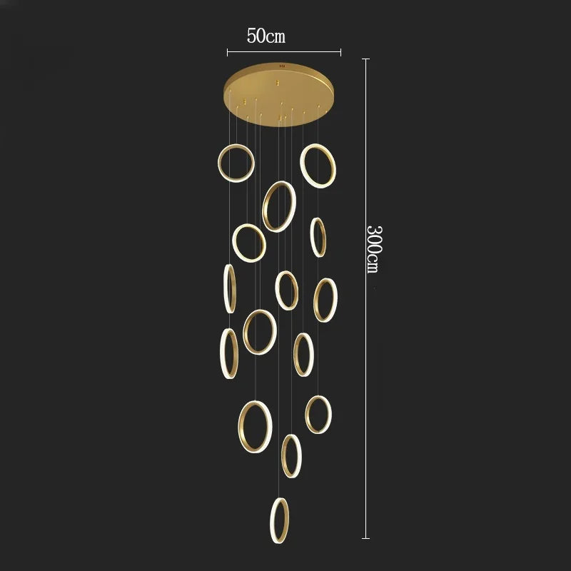 Afralia™ Nordic LED Chandelier: Modern Luxury Lighting for Home Decor, Living Room, Dining Room & Stairway