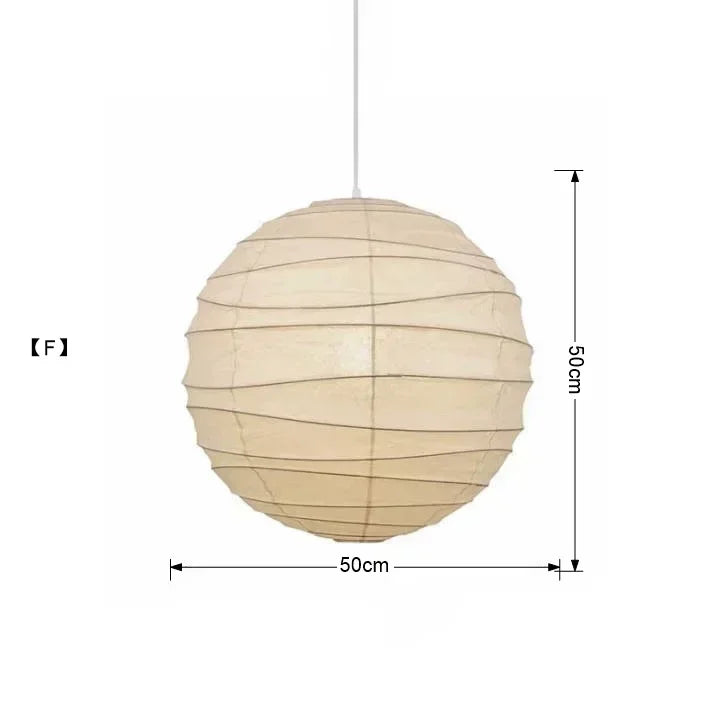 Afralia™ Japanese Wabi Sabi Pendant Light LED E27 Noguchi Akari Rice Paper Ceiling Hanging