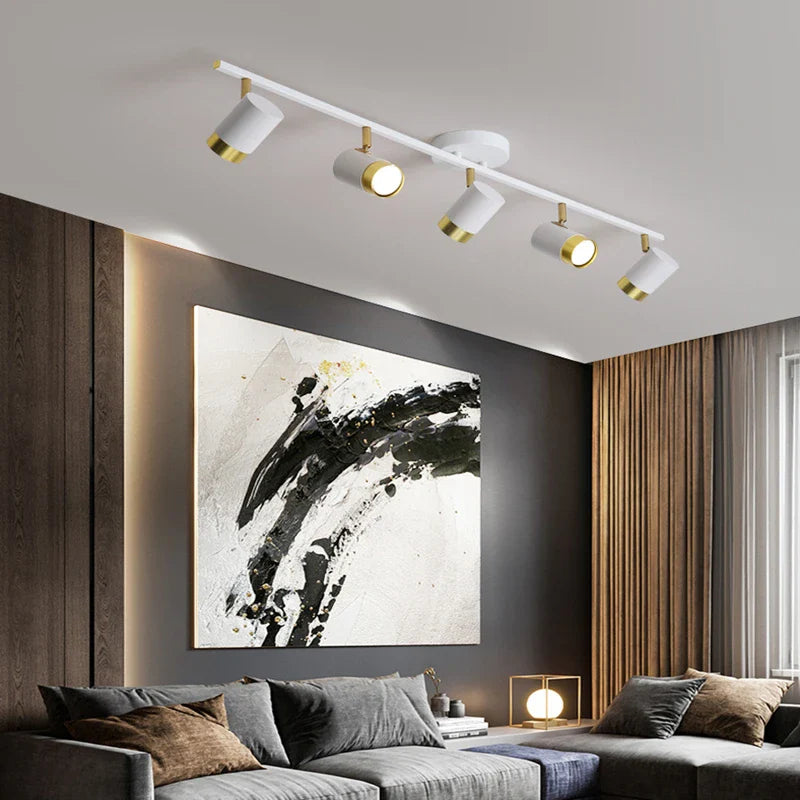Afralia™ LED Chandelier with Spotlights for Living Room Bedroom Ceiling Decor
