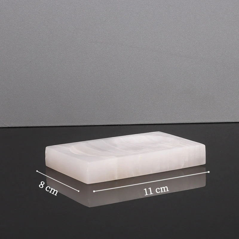 Afralia™ White Onyx Marble Bathroom Set Luxury Bathroom Accessories