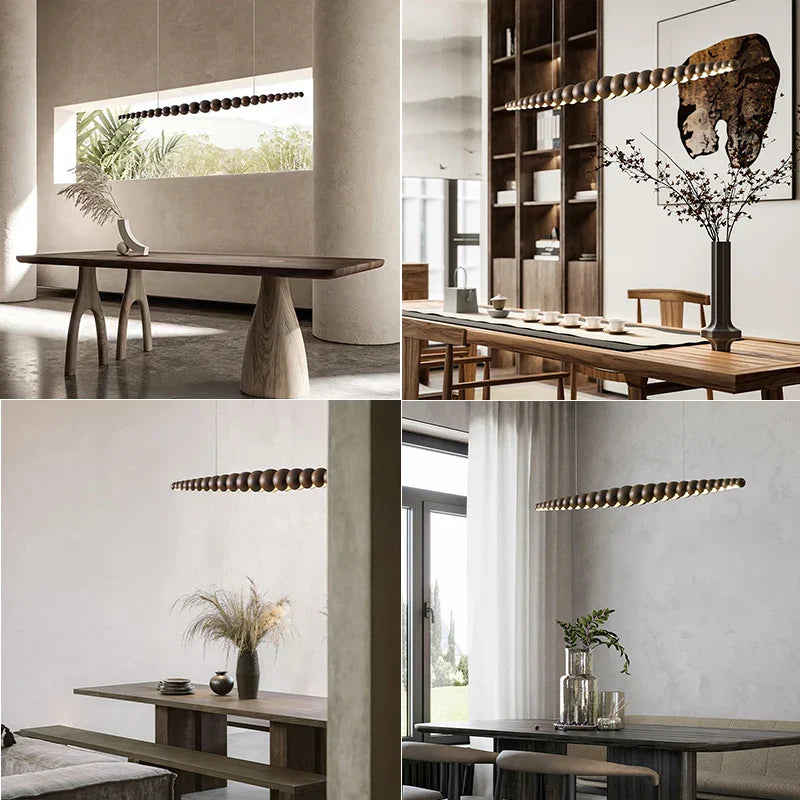 Afralia™ LED Linear Pendant Lights for Kitchen Dining Living Room Office