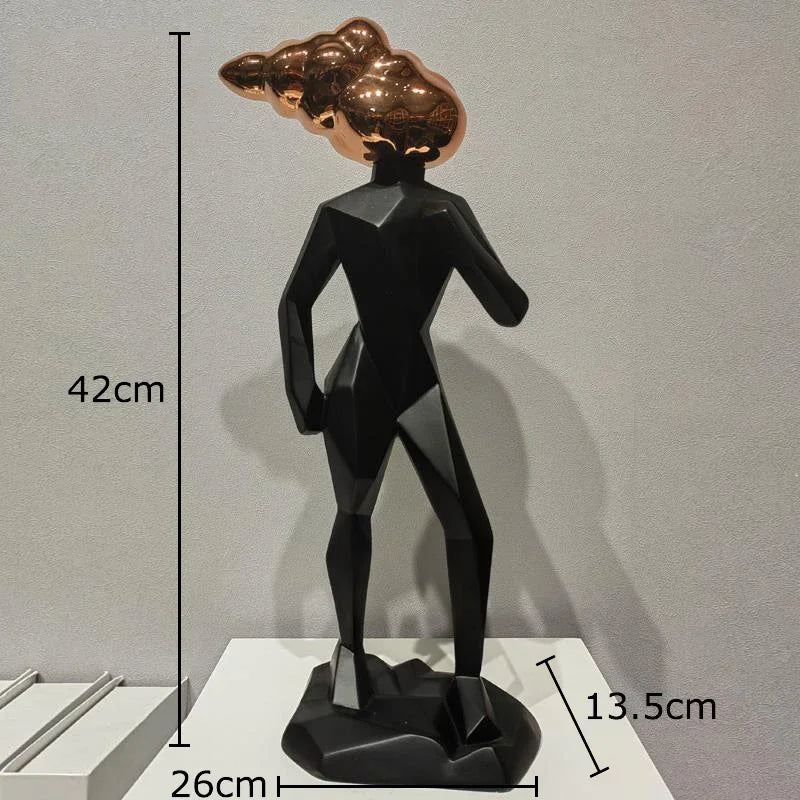 Afralia™ Abstract Resin Sculpture Room Decoration Set