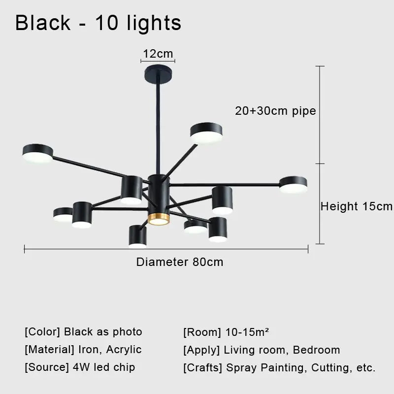 Afralia™ Modern LED Ceiling Chandelier for Living Room Home Decor