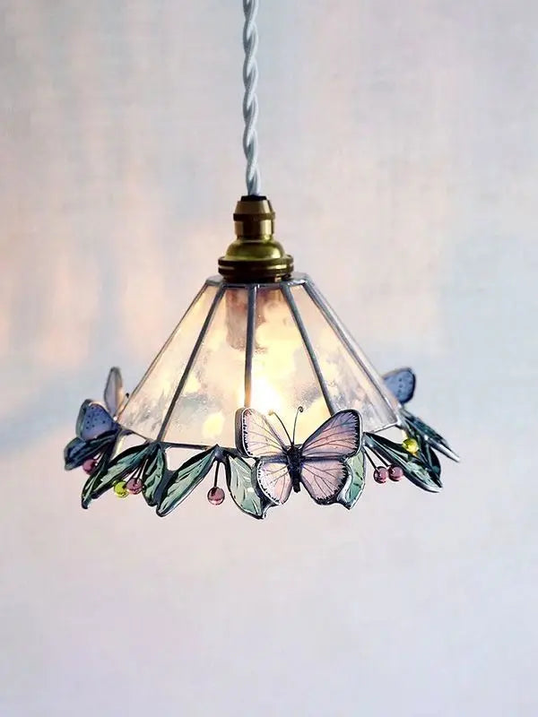 Afralia™ Nordic Retro Colored Glass Chandelier LED Light for Home and Hospitality
