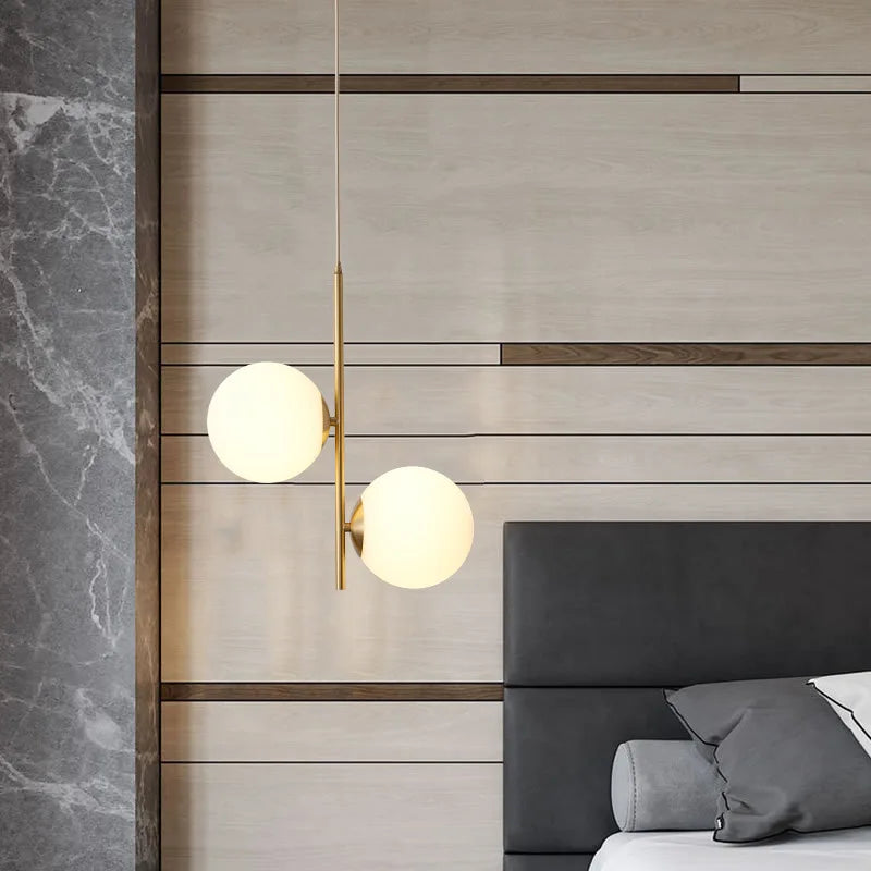 Afralia™ Glass Ball LED Pendant Light for Modern Living Spaces