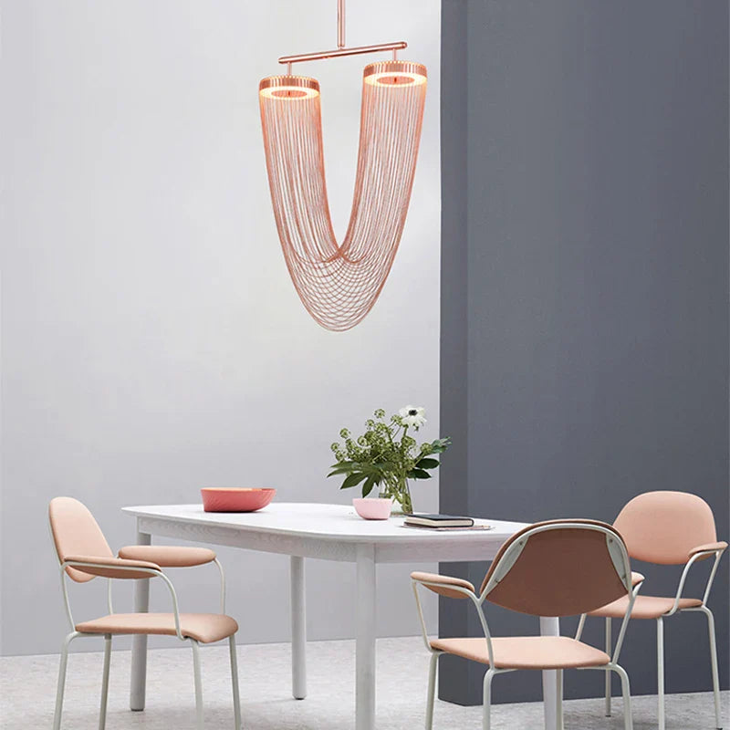 Afralia™ LED Aluminum Ceiling Chandelier Lighting Hanging Lamps for Foyer