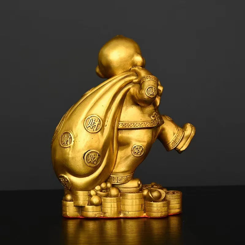Afralia™ Metal Monkey Zodiac Ornament - Chinese Style Home Decor & Feng Shui Accessory