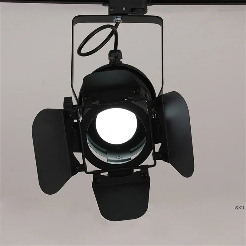 Afralia™ Retro Loft Iron LED Ceiling Lights, Industrial E27 Track Lamps for Bar Cafe.