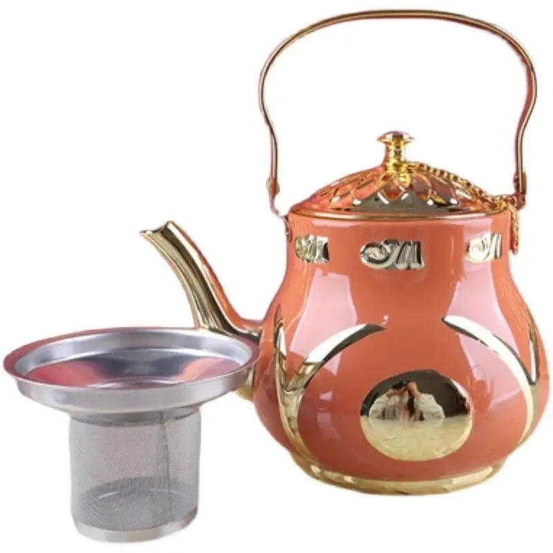 Afralia™ Stainless Steel Chinese Teapot with Built-in Strainer: Ideal for Luxury Dining & Brewing