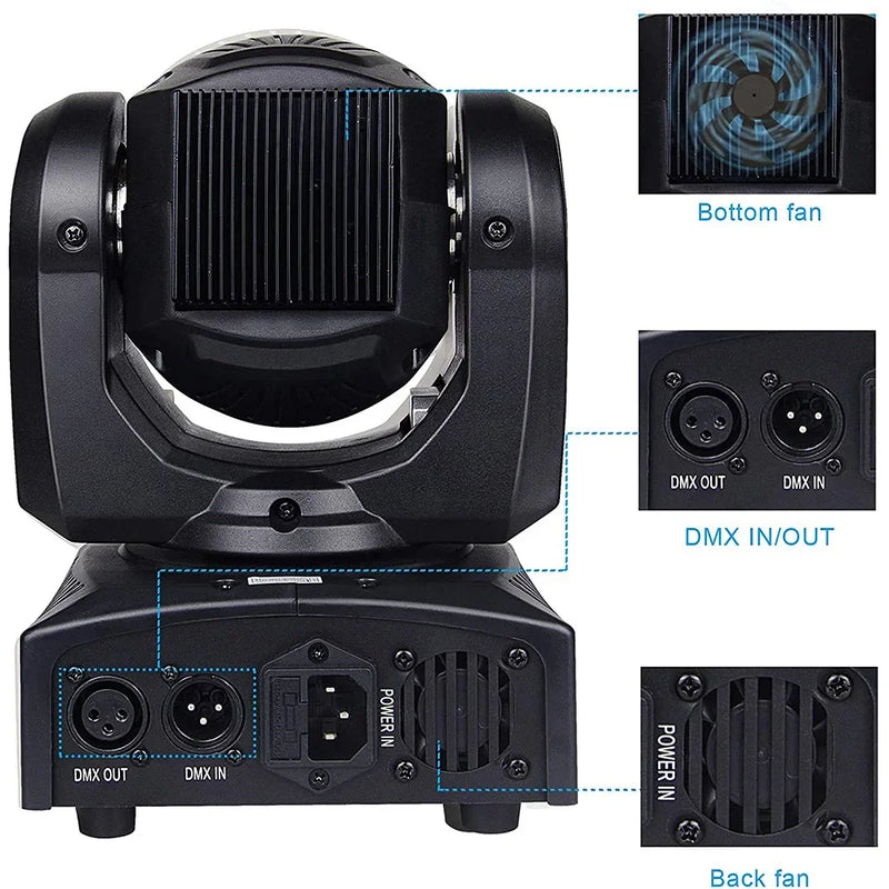 Afralia™ Big Dipper 100W Spot Moving Head Stage Lighting - DMX Control, Pattern Effect