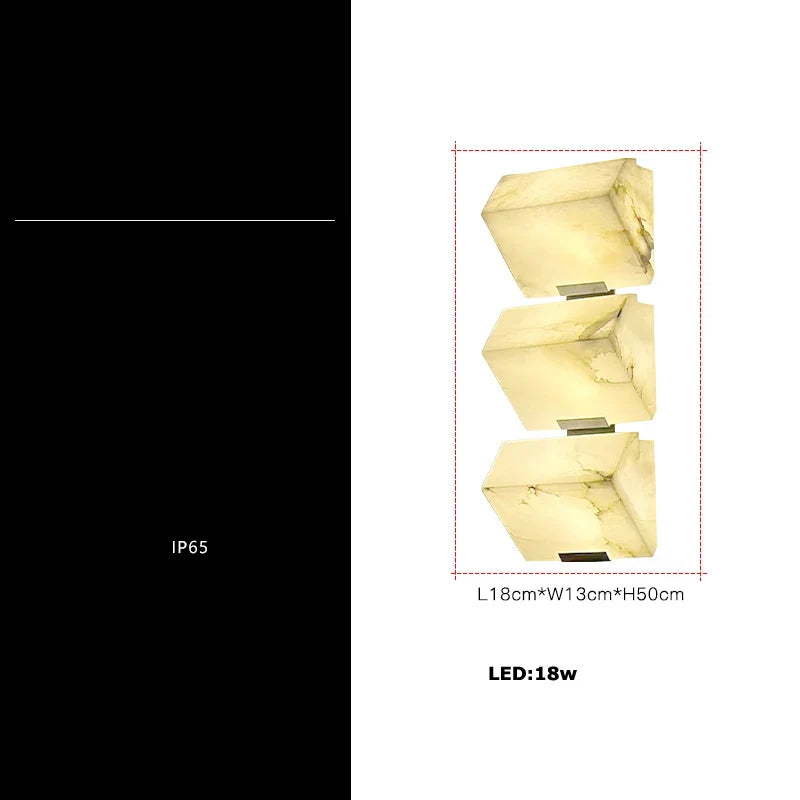 Afralia™ Geometric LED Outdoor Wall Sconce Cube Light for Corridor Backyard
