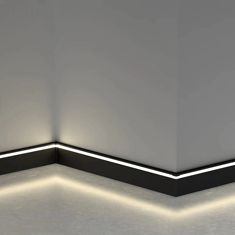 Afralia™ LED Skirting Line Aluminum Profile Baseboard for Backlight Strip Lights