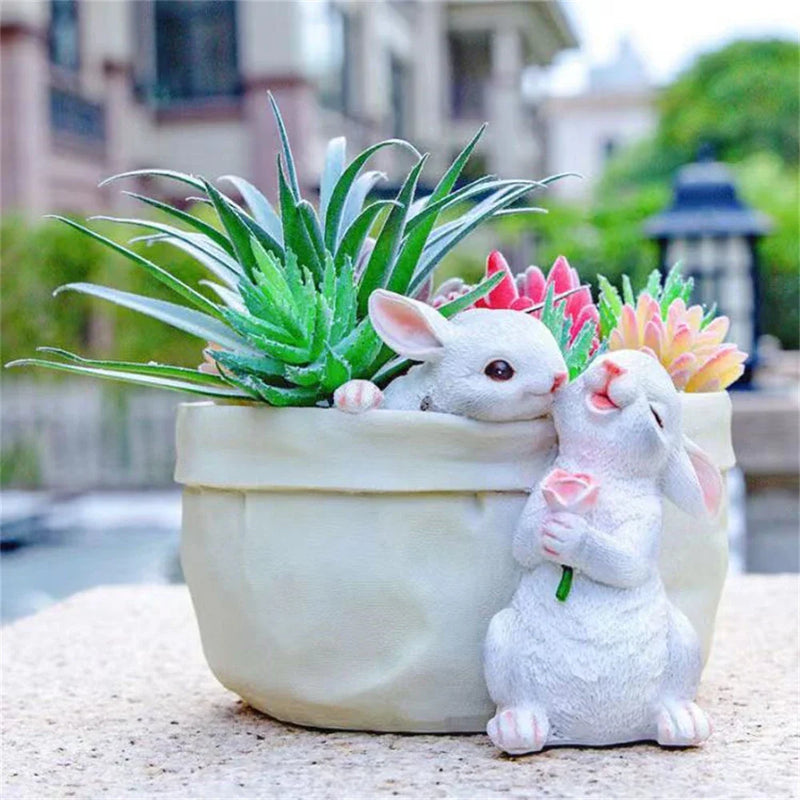 Afralia™ Bunny Succulent Planter Pot for Garden and Patio Decor