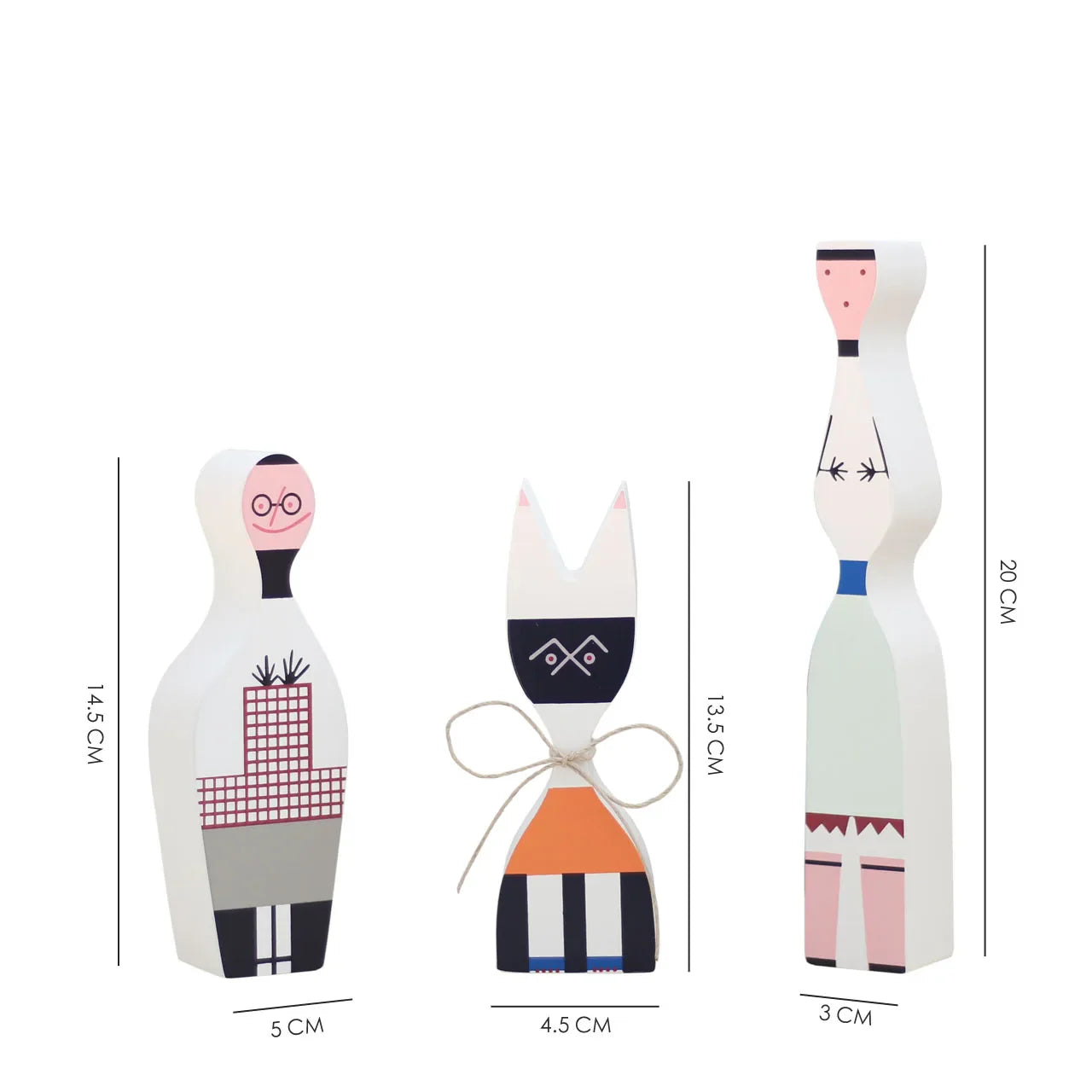 Afralia™ Modern Abstract Wooden Dolls Family Crafts Decor Kids Gift Home Decor Art Model