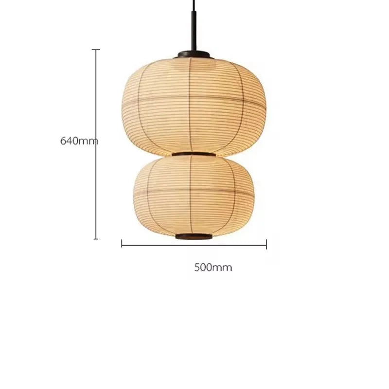 Afralia™ Japanese Wabi Sabi Fabric Pendant Light: Traditional and Creative Lighting for Dining Room