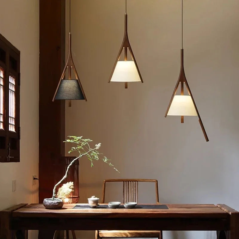 Afralia™ Wooden Chinese Chandelier for Tea Room, Study, and Restaurant Decor Lighting