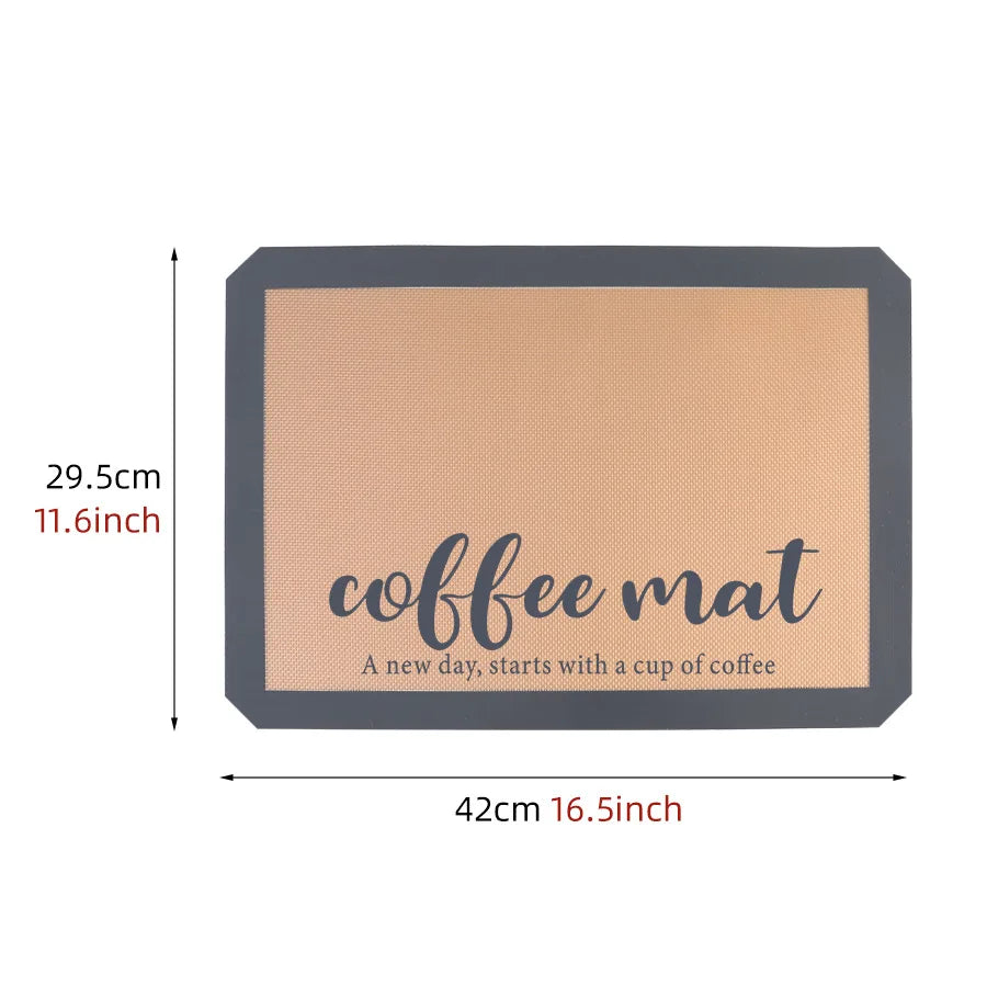 Afralia™ Silicone Coffee Maker Mat: Countertop & Coffee Bar Accessory, Table Under Appliance Mat