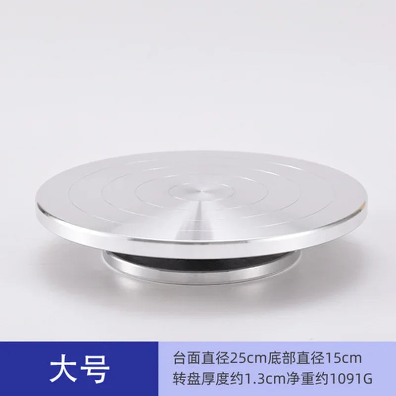 Afralia™ Aluminum Alloy Turntable for Clay Sculpture Platform Pottery Wheel Rotation