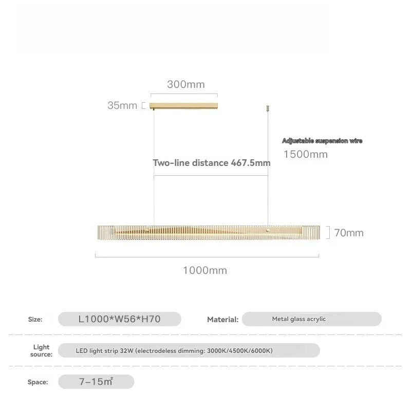 Afralia™ Gold Black Glass Pendant Light for Dining Room, LED Living Room Ceiling Decor