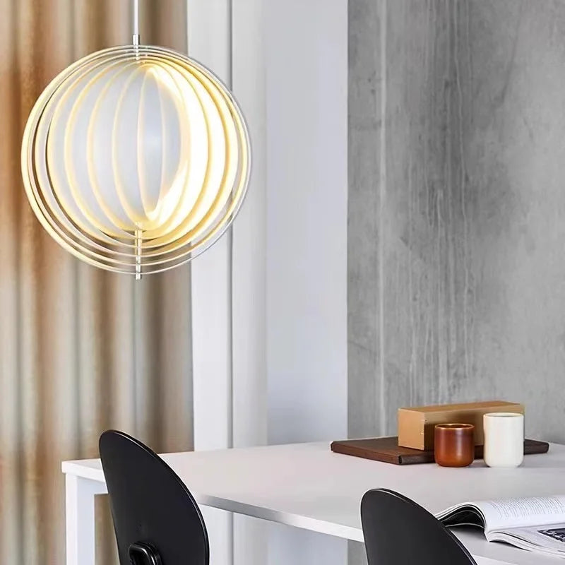 Afralia™ Designer Moon LED Chandelier Nordic Art Hanging Lights
