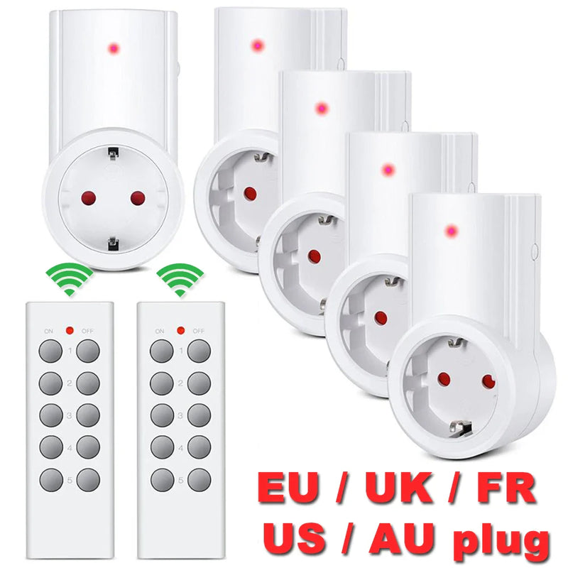 Afralia™ Wireless Smart Remote Control Power Outlet Light Switch EU Plug Socket