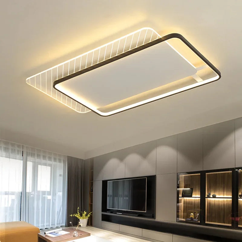 Afralia™ Modern LED Ceiling Lights for Bedroom Living Room Kitchen Study Square Round Lamp