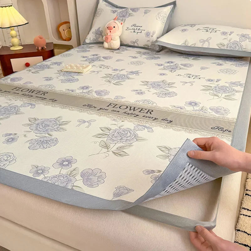 Afralia™ Antibacterial Pattern Mat Set | Skin-Friendly & Soft Mattress | Summer Air Conditioning