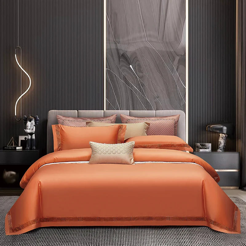 Afralia™ Luxury Hollow Lace Wide Edge Bedding Set, Soft Duvet Cover, Sheet, Pillowcases