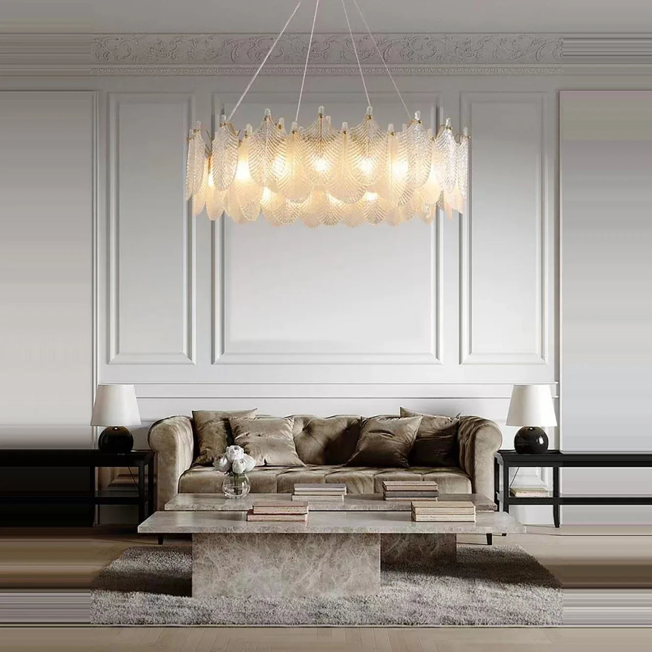 Afralia™ Tree Branch Chandelier: Metal Art Glass Hanging Lamp for Living Room and Kitchen
