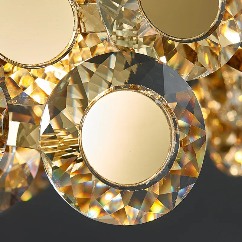 Afralia™ Sunflower Glass Chandelier: Modern Light Luxury for Living Room, Restaurant, Bar - LED