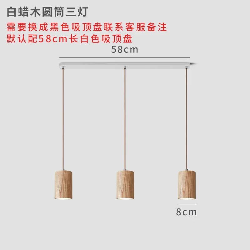 Afralia™ Wooden Pendant Lights LED E27 Minimalist Design for Kitchen, Dining Room, Bar