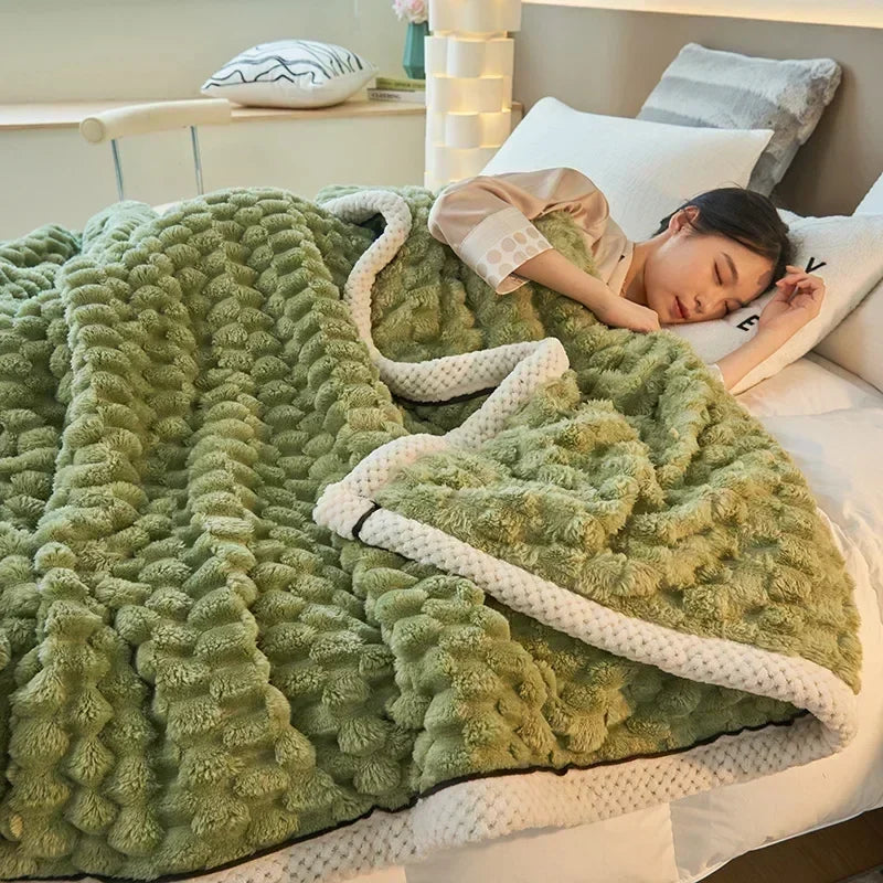 Afralia™ Turtle Velvet Autumn Blanket - Soft & Fluffy Coral Velvet Throw Blanket